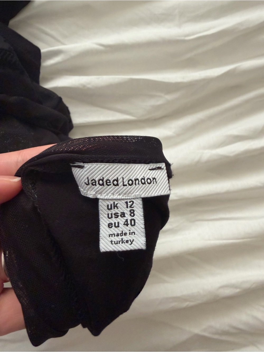 Jaded London Black Wings Mesh Dress size 8 - Picture 4 of 4